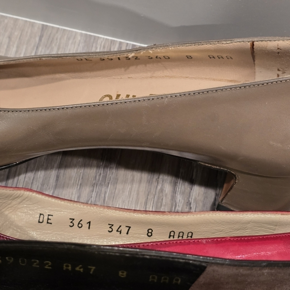 Salvatore Ferragamo Leather Pumps - Red and Brown - Picture 4 of 9